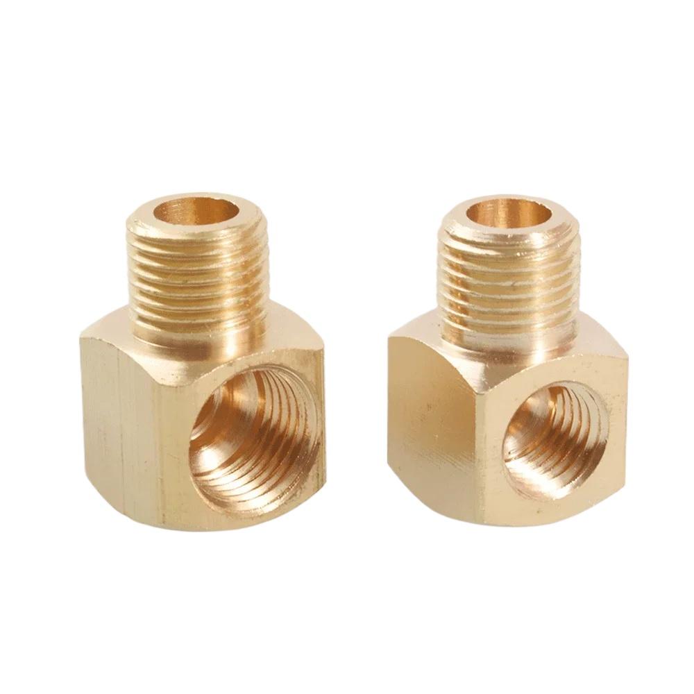 M6/8/10 1/8 1/4 3/8 Inch BSPP Female/Male Brass 90-Deg Elbow Plumbing Adapter Lubrication-Tubing Block