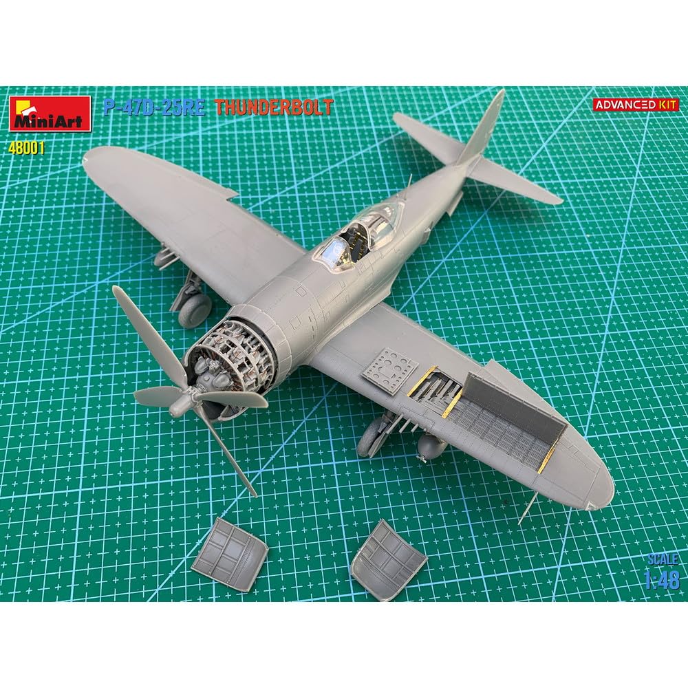 MiniArt WWII US Army Thunderbolt Advanced Kit Plastic Model MA48001 1/48 P-47D-25RE