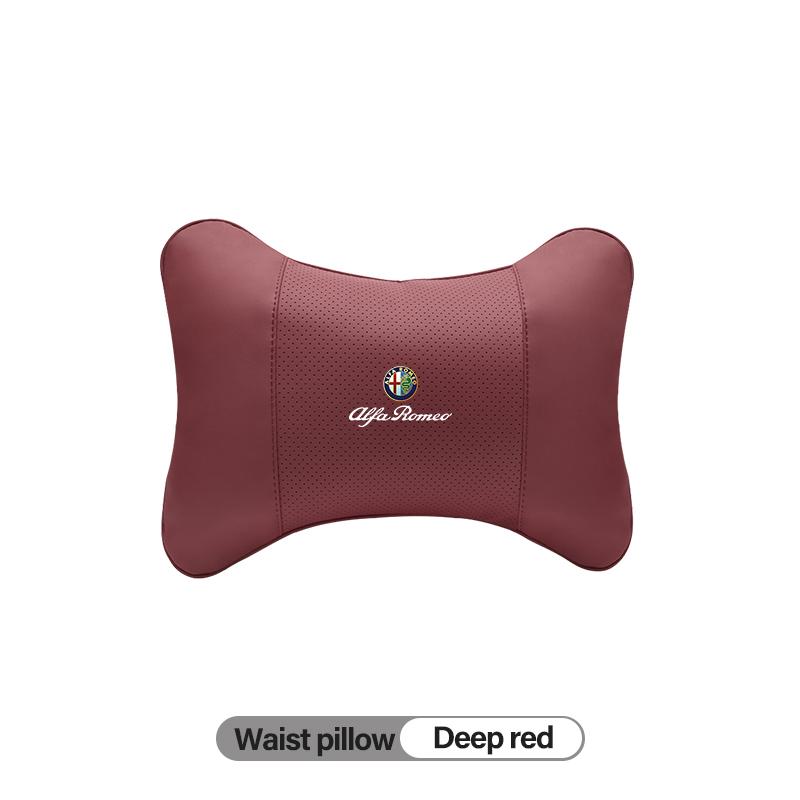 For Alfa Romeo Leather Car Seat Headrest For Alfa Romeo 4C 159 166 Spider Giulia 147 GT Memory Foam Comfort Pillow High-quality 