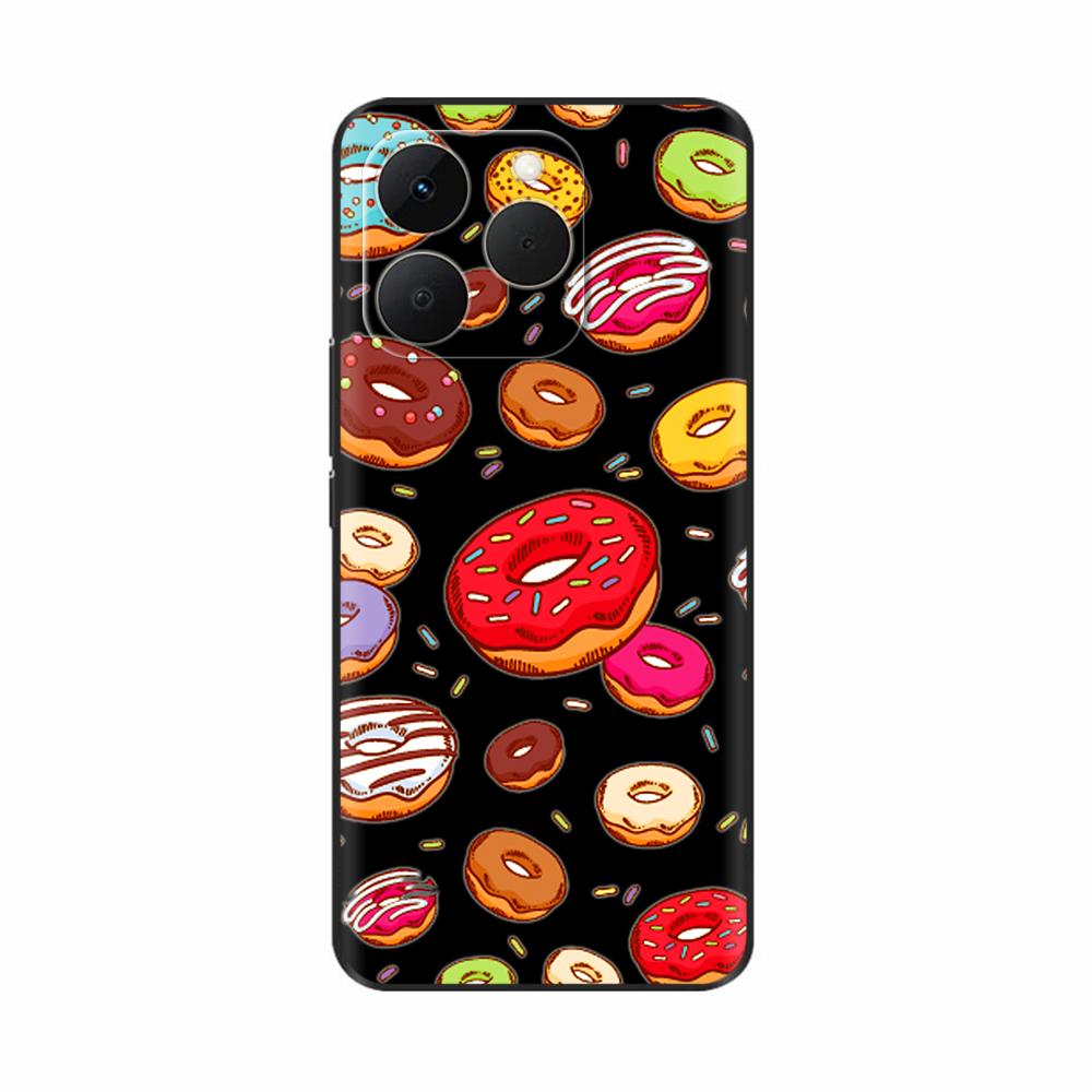 Shockproof Case For Realme 15T 5G Case Luxury Painted Black TPU Silicone Soft Bumper Funda for Realme 15T Phone Cases Back Cover