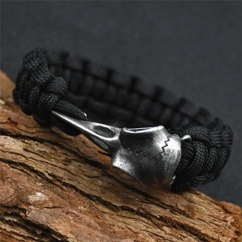 Roestvrij Staal Viking Odin Raaf Schedel Armband Mannen Vrouwen Gotisch Diy Valkut Teiwaz Kralen Wicca Sieraden Accessoires