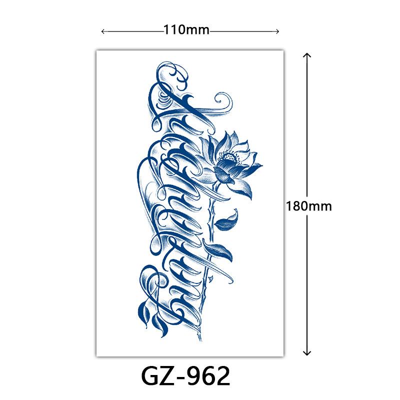 Juice Tattoo Stickers, Herbal Tattoo Stickers, Semi-Permanent English Letter Tattoo Stickers Tattoo
