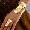 Elegant High-End Women's Portrait Face Bracelet & Ring Set