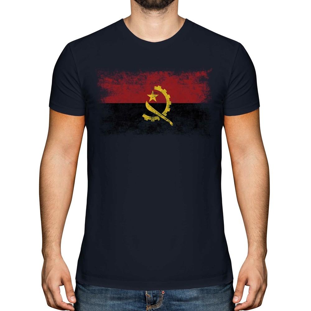 Angola Flag Distressed Grunge T-shirt