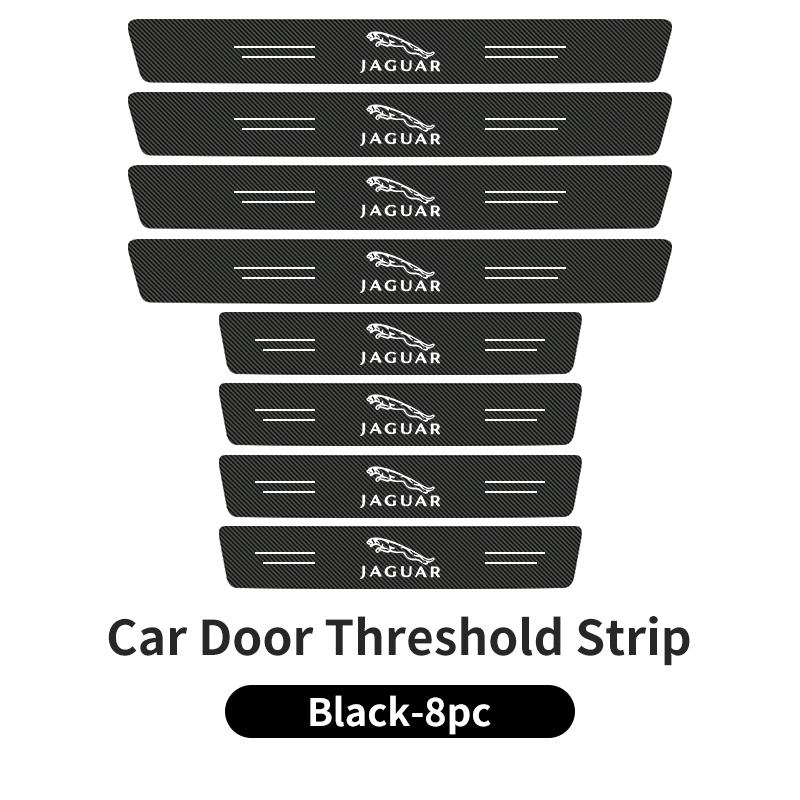 Car Door Sill Protector Stickers Carbon Threshold Strip Accessories For Jaguar XF XJ XFR XKR S-Type F-Type X-Type F-Pace I-Pace NN55