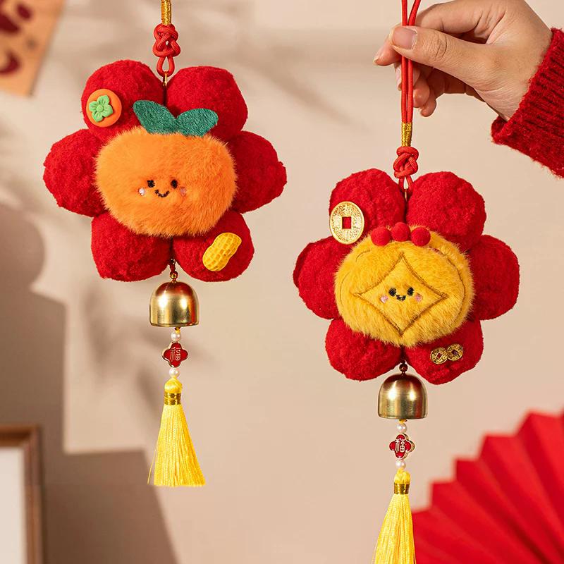 2026 Year Of The Horse New Year Decor Pendant Plush Living Room Joyful Atmosphere Decor Spring Festival Entrance Door Hanging