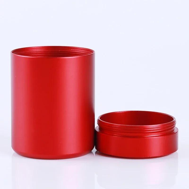 Mini Portable Sealed Jar Travel Moisture-proof Solid Color Nut Candy Food Storage Container Tea Can Metal Box Stainless Steel