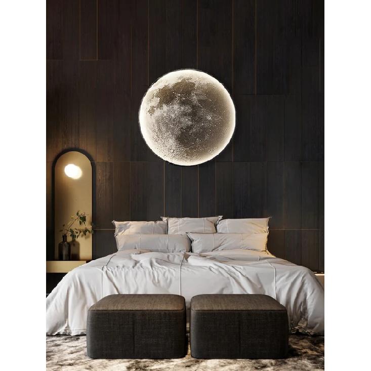 Moon wall lamp living room background wall ceiling lamp art bedroom ceiling lamp imitating the moon surface decorative lamp