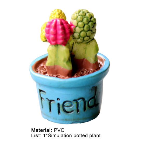 Bonsai Lifelike Eye-catching Miniature DIY Fairy Succulents Decorations for Garden