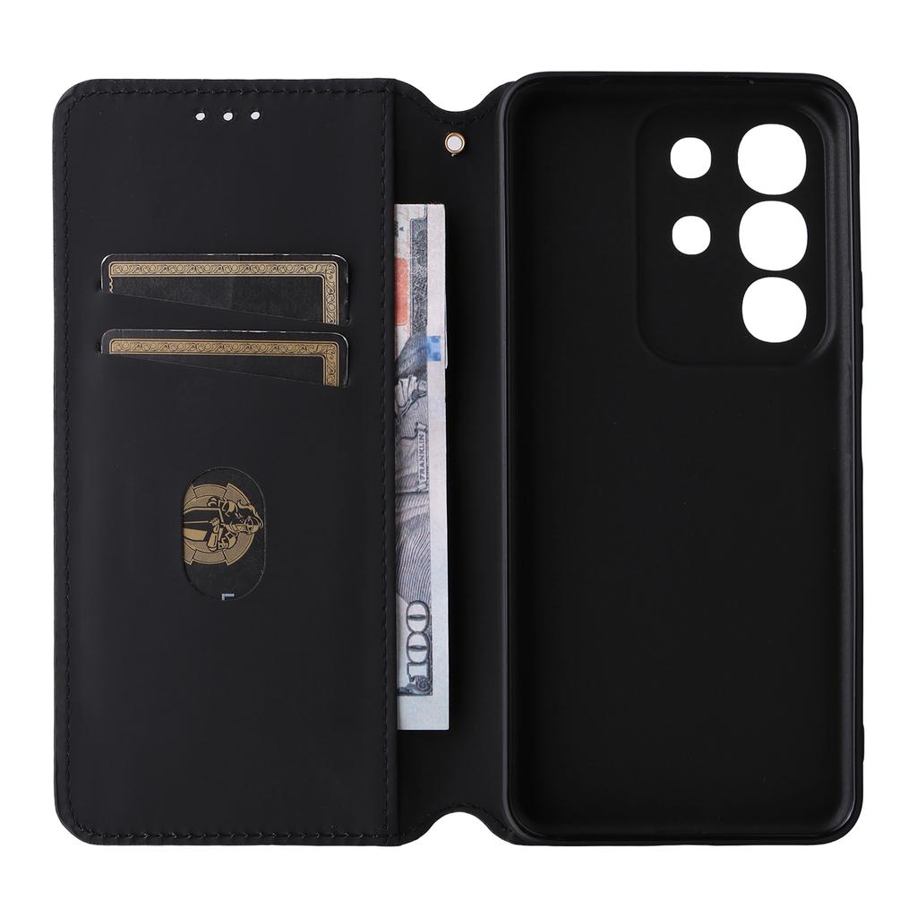 For Vivo Y29 4G/T4x 5G Case Wallet Rhombus Imprinted Leather Phone Cover