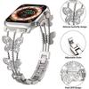 For Apple Watch Band 44mm 40 41 38mm Bling Butterly Metal Bracelet For iWatch Series 9 8 7 6 5 4 3 SE 42mm 45mm