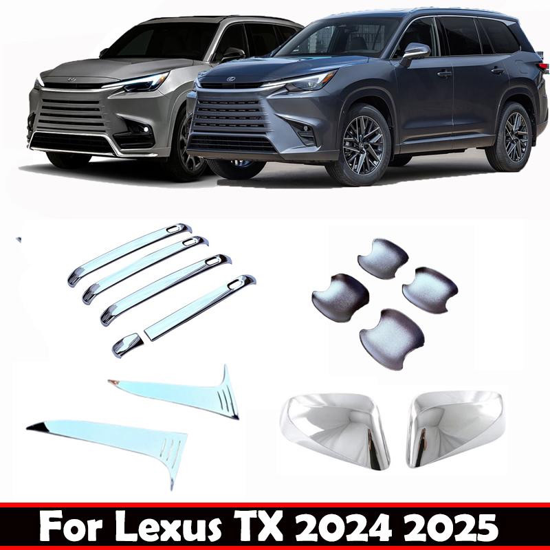 For Lexus TX TX350 500h TX500h 2024 2025 Exterior Auto rearview mirror door handle bowl cover Rear Window Spoiler Triangle Trim