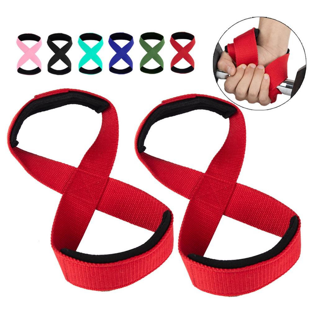Heavy Duty Lifting Strap Figure 8 Strap Weight Lifting Power Wrist Strap for Deadlift, Powerlifting, Crosses Training