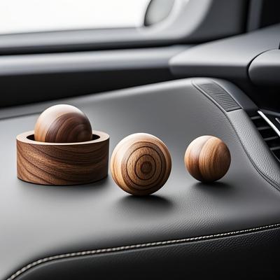 1pc Elegant Wooden Essential Oil Diffusers - Spherical Design, No Electricity Needed, Diffuser for Room Fragrance