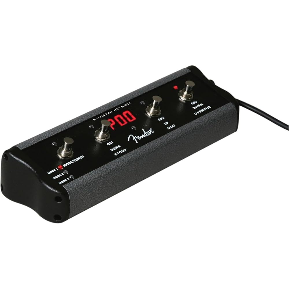 Fender 4-Button Footswitch Preset Up Down Quick Access Effects On Off 1/4 Jack