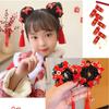 Tassel Children Hanfu Hair Ring Flower Ancient Style Scrunchines Chinese New Year Headwear  Girls