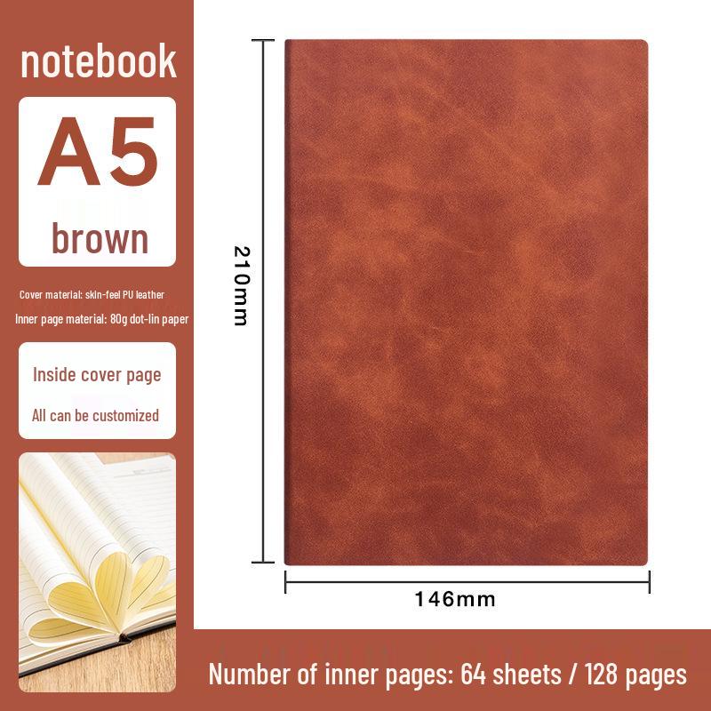 Custom Logo A5/B5 Leather Notebook Gift Set for Office Meetings