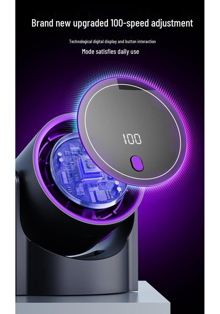 New USB Rechargeable Desktop Fan with Digital Display