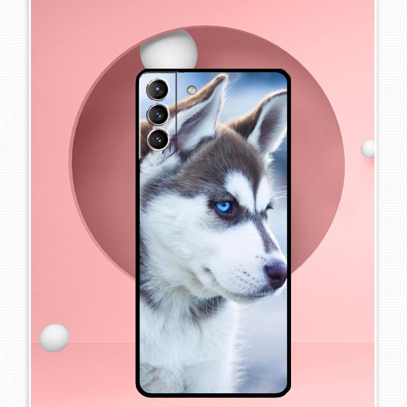 Animal Husky puppy Case For Samsung Galaxy S25 Ultra S20 S21 S22 S23 S24 Ultra S9 S10 Plus S25 FE Cover Funda