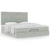 Maison Exclusive - Cadre de lit ottoman avec matelas gris clair 200x200 cm velours