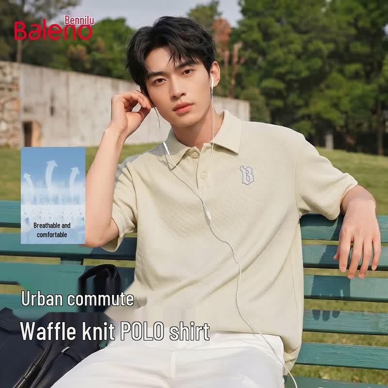 Baleno Men s Waffle Knit Short-Sleeve Polo Shirt 3XL