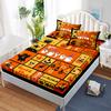 Happy Halloween Fitted Sheet Bed Mattress Protector Kid Pumpkin Bed Cover Twin Full Queen King Size Elastic Bed Sheet Pillowcase