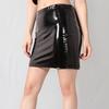 Stretchy Waist Glossy Faux Leather Mini Skirt Stylish Day To Night Outfit Club Office Event Occasion Short Skirt