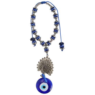 Bracciale Occhio Portafortuna Blu Amuleto Turco Ciondolo Ornamento da Parete Gioielli Regalo di Vacanza Artigianato
