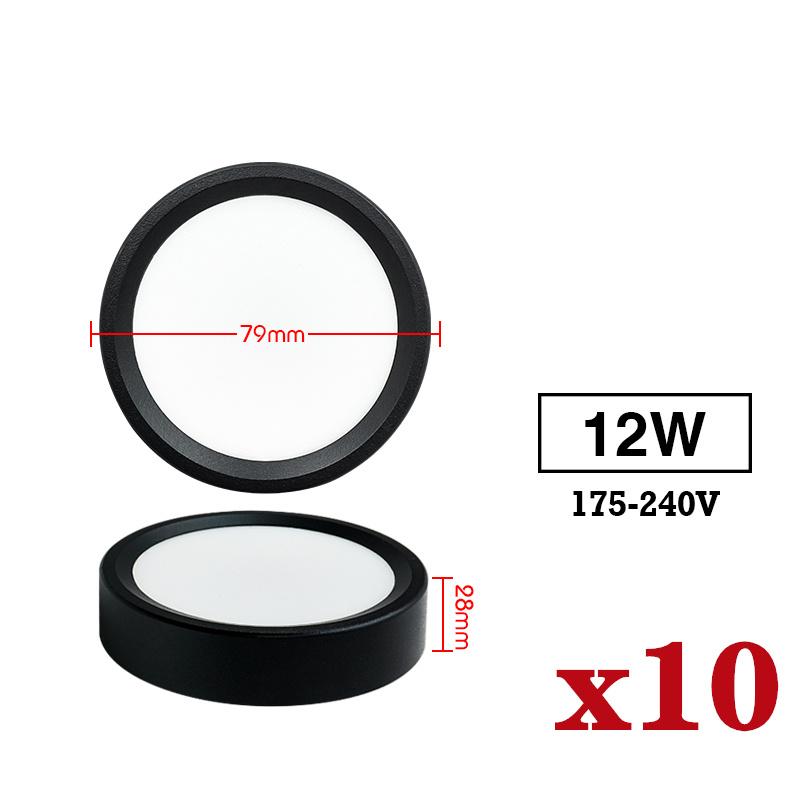 

10 шт./лот светодиодный потолочный светильник 220 В потолочный точечный светильник 9 Вт 12 Вт 15 Вт 18 Вт поверхностного монтажа панельное освещение кухонный светильник для комнаты домашний декор Natural White