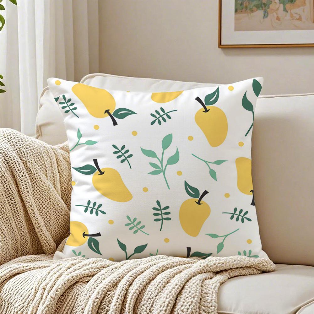 Full Print Fruit Print Pattern Cushion Cover Pillowcase Antidustmite living Room Sofa Decor Cushion Room