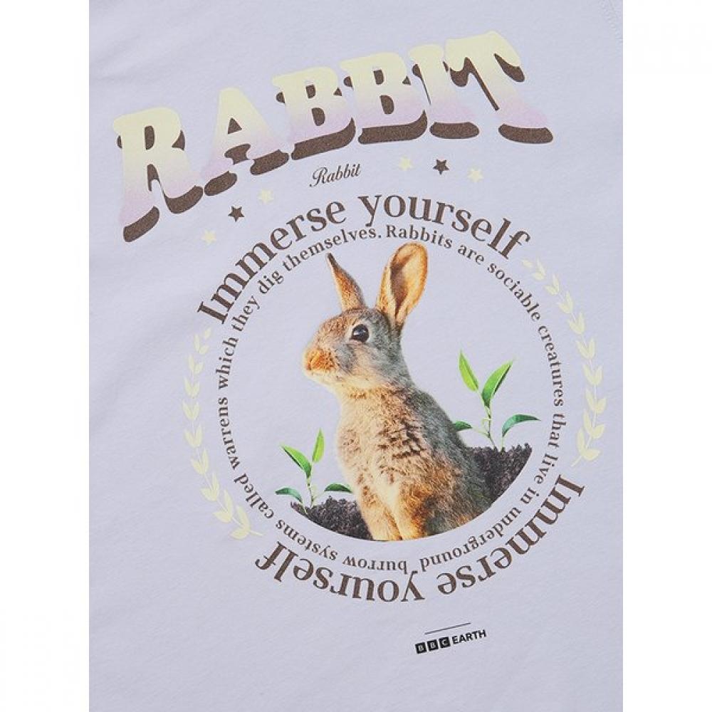 Crack RabbiT PrinT ShorT Sleeve T shirT  Lilac 