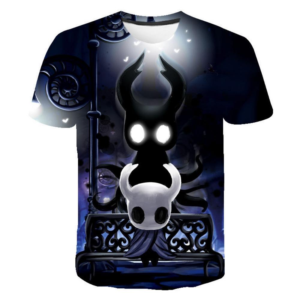 

Модна футболка для чоловіків і жінок Hollow Knight 3D-друк Футболка вільна з коротким рукавом Вуличний одяг Літній повсякденний Дитячі топи Одяг M