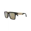 Philipp Plein Quadratische Acetat-Sonnenbrille Schwarz Gold
