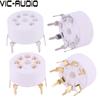 Ceramic 7PIN Tube Socket GZC7-Y-B PCB Board For EC92 6J1 6J4 6J5 6A2 6H2 1A2 6Z4 6X4 Vacuum Tube Amplifier Audio DIYGood Product