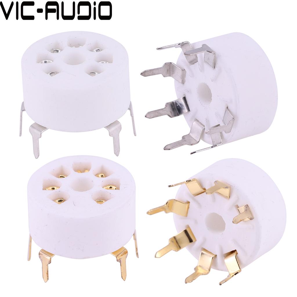 Ceramic 7PIN Tube Socket GZC7-Y-B PCB Board For EC92 6J1 6J4 6J5 6A2 6H2 1A2 6Z4 6X4 Vacuum Tube Amplifier Audio DIYGood product