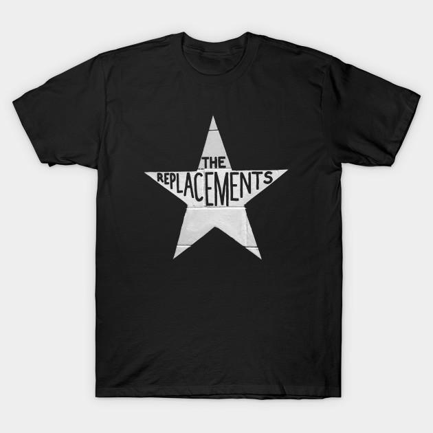 

Men Black Print T-shirt The Replacements Attitude No-Cut Transfer Paper Print Cotton Tshirt XL чёрный