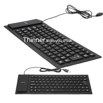 85 kláves Skládací USB kabelová klávesnice Voděodolná pro PC Notebook Laptop