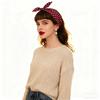 Thin Polka Dots Triangle Scarf Solid Color Head Wraps Luxury Foulard Hair Band  Daily Use
