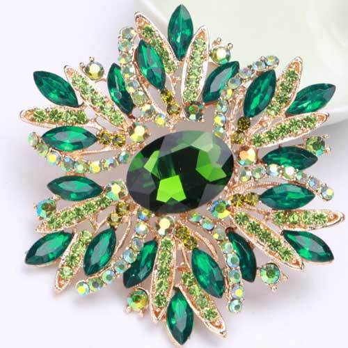 Crystal Brooch Rhinestone Pin Men Women Clothing Jewelry Accessories