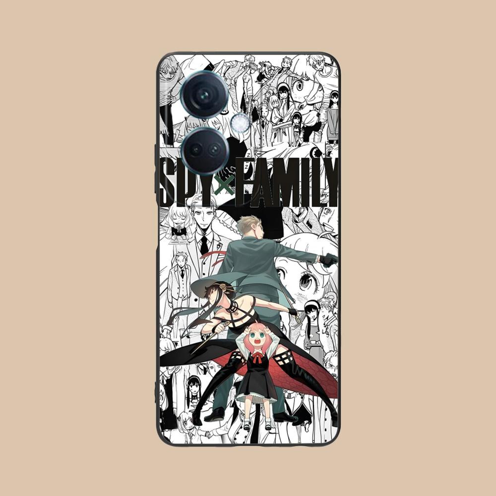 Anime Spy Family Mobile Phone Case for OPPO Reno 14 13 12 11 10 9 8 7 6 5 F T Pro 5G Colorful Printing Cover Luxury Cover Pretty