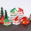 10Pcs Christmas Candy Packaging Box Santa Claus Reindeer Triangle Gift Box Merry Christmas Labeled Kraft Paper Box Party Supplie