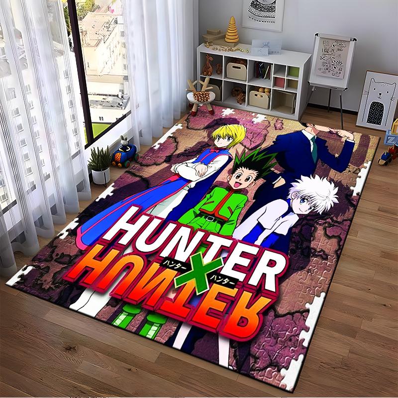 Hunter X Hunter Anime Characters Rug Non-slip rug suitable for living room and bedroom sofas