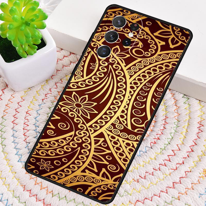 Maori Tribal Samoan Polynesian Silicone Phone Case For Samsung Galaxy Note 10 Pro S26 S25 S24 S23 S22 S21 Plus Ultra Capa Cover