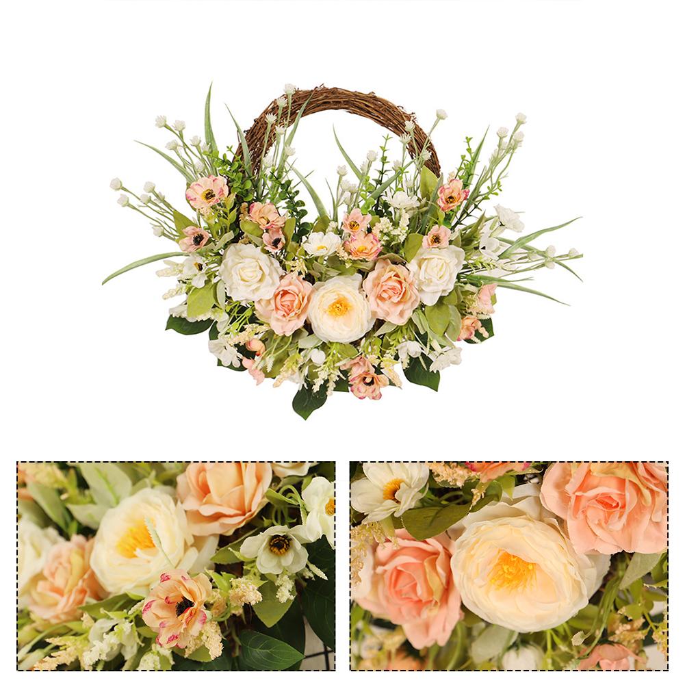 Indoor Outdoor Decor Artificial Flower Pendant Charming Home Decor Exquisite Spring Appeal Natural Twig Base For Front Door