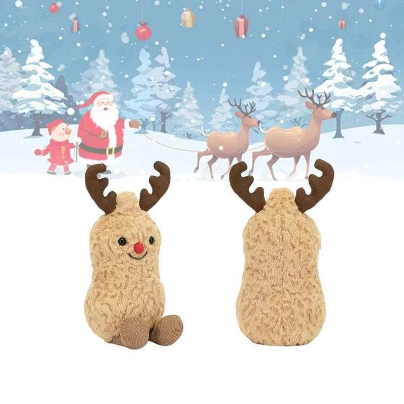 Entzückendes Weihnachtsrentier Erdnuss Plüschtier Weich Tröstlich Kuschelig Geschenk
