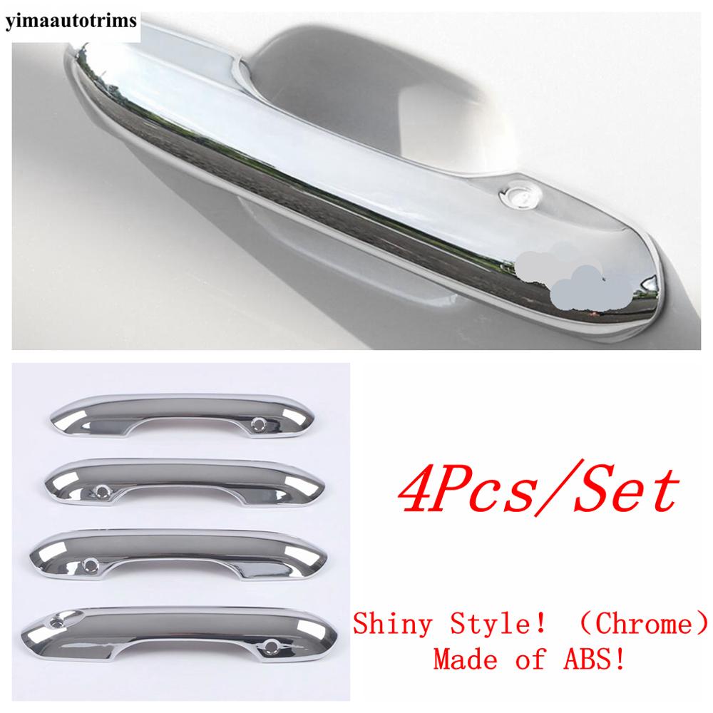 Car Outer Door Handle Bowl Decoration Protection Cover Trim ABS Chrome / Carbon Fiber Accessories For Ford Explorer  -