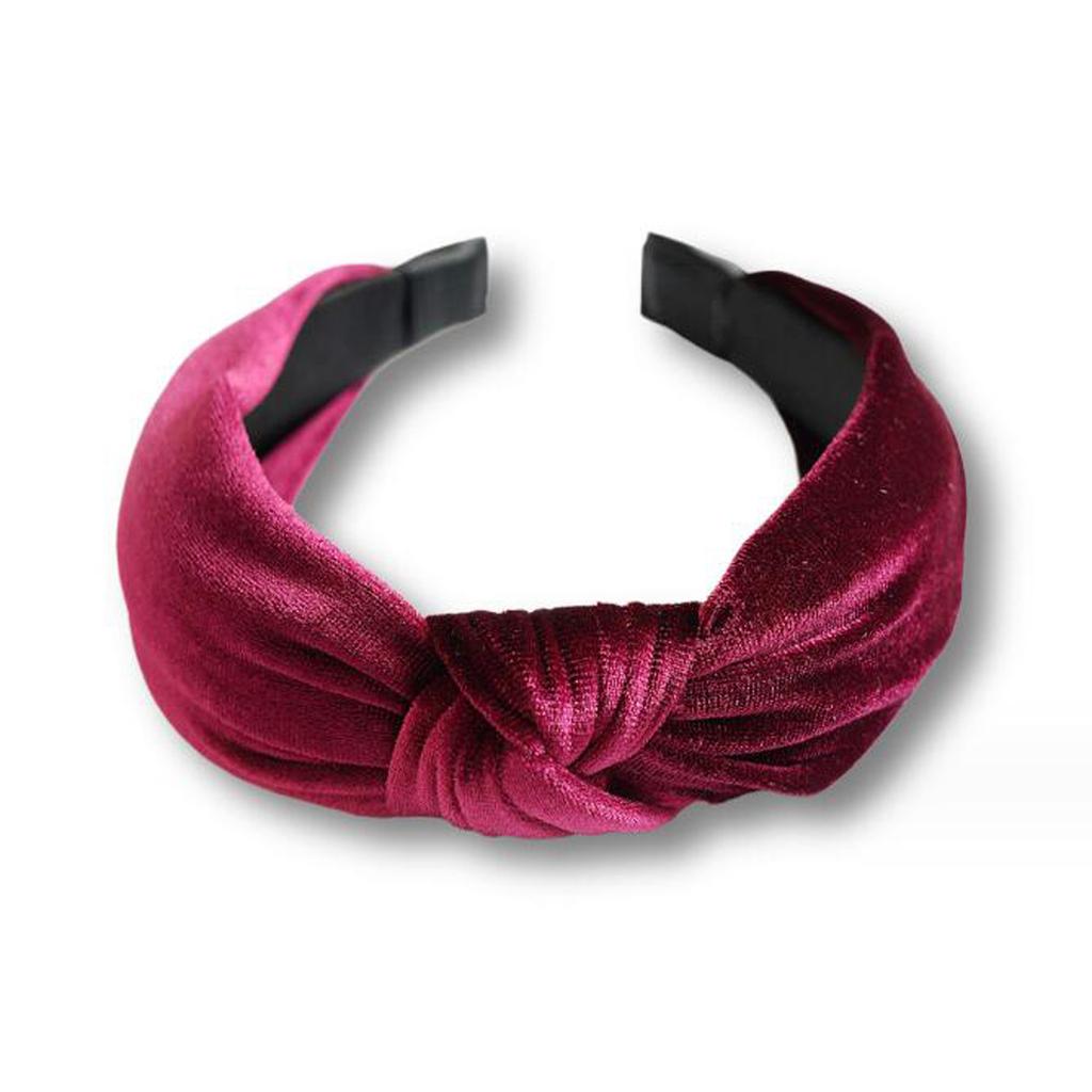PROLY New Fashion Headband For Women Classic Canary Velvet Center Knot Casual Hairband Winter For Adult Turban Hair Accessories