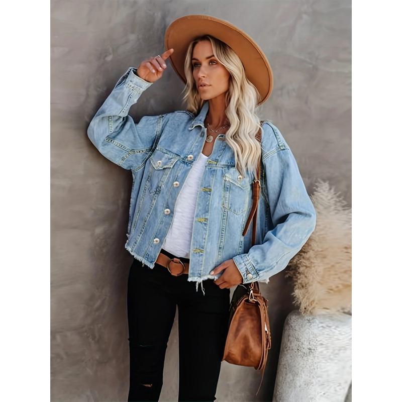 Autumn Women's Short Loose Jacket Denim Jacket