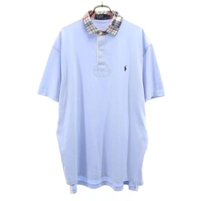 Polo by Ralph Lauren Krátke rukávy Polo tričko L Modrá Špeciálne krídlo Pánske Použité
