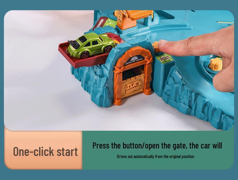 Dinosaur Adventure Skyscraper Track Car Set for Kids